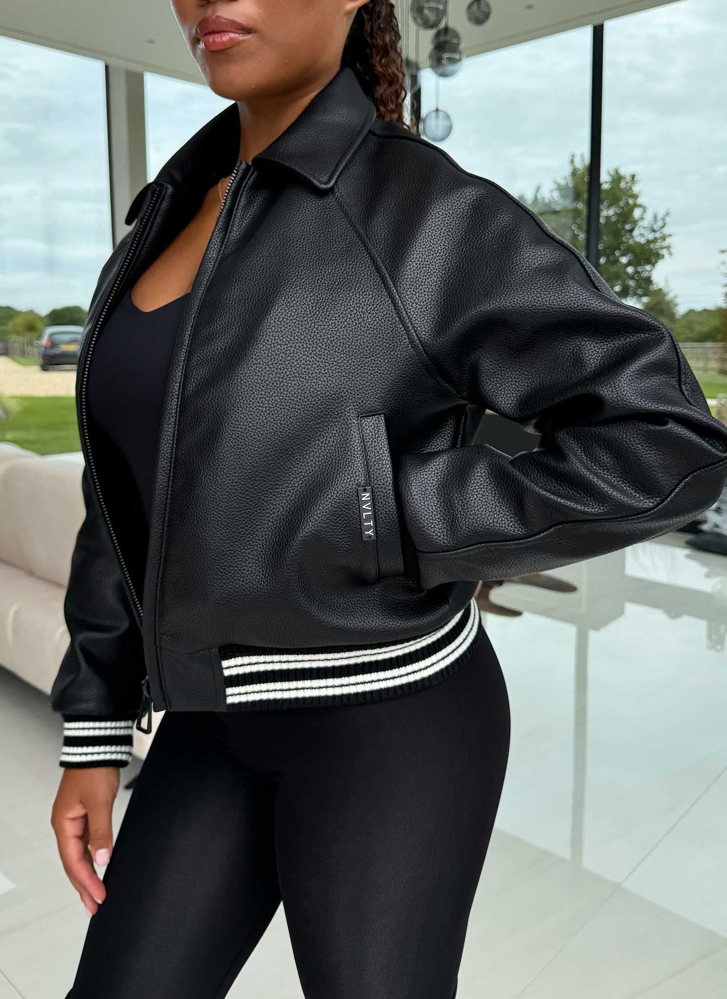 Aviator Jacket - Black - Image 4