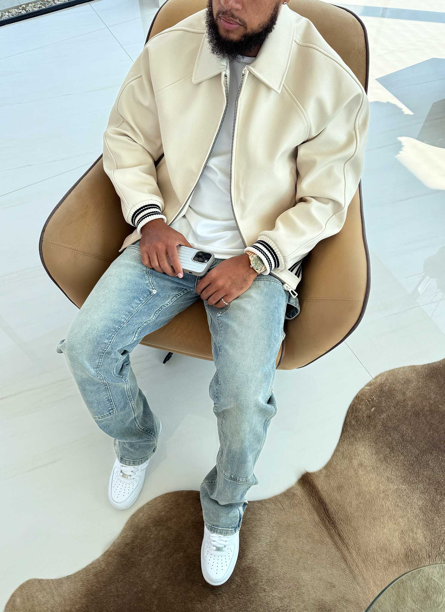 Aviator Jacket - Ivory - Image 11