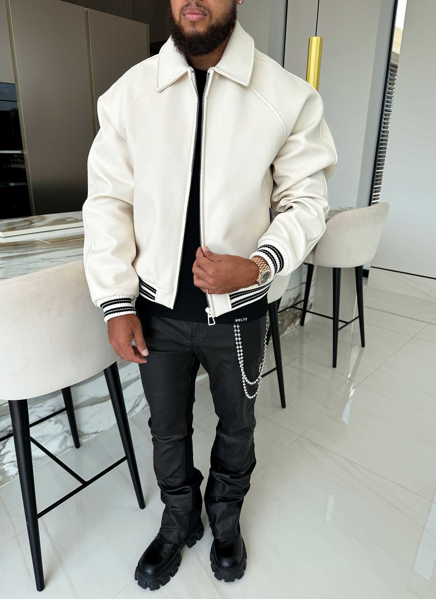 Aviator Jacket - Ivory - Image 7