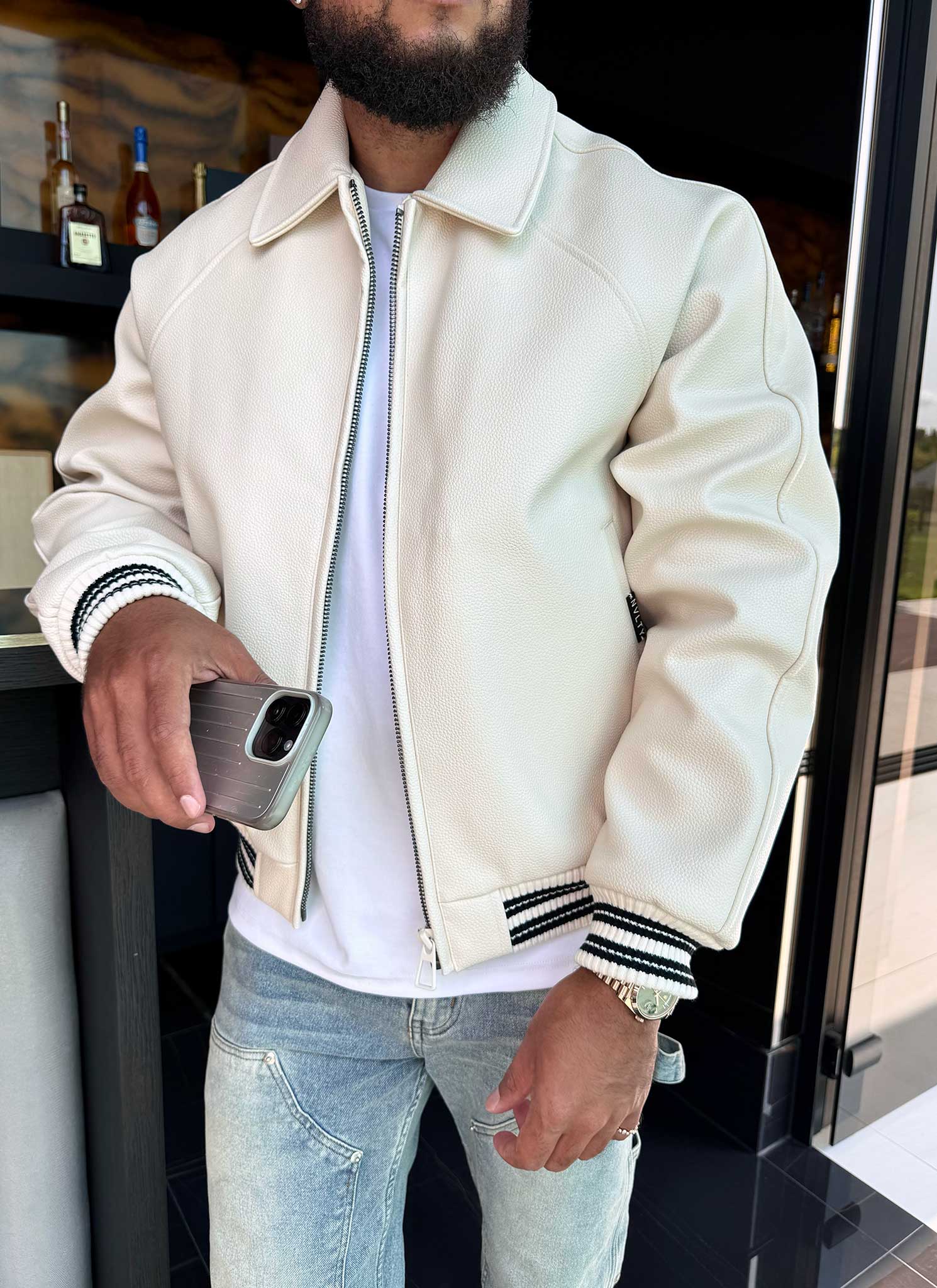 Aviator Jacket - Ivory - Image 8