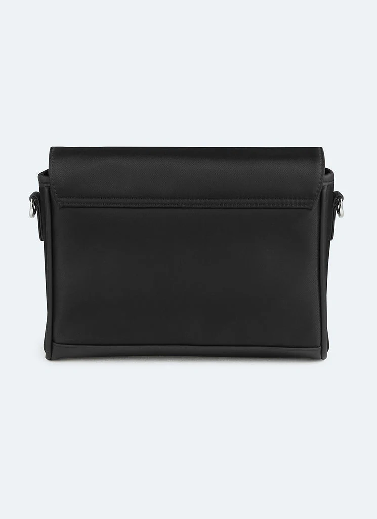 Buckle Crossbody Bag - Black - Image 3
