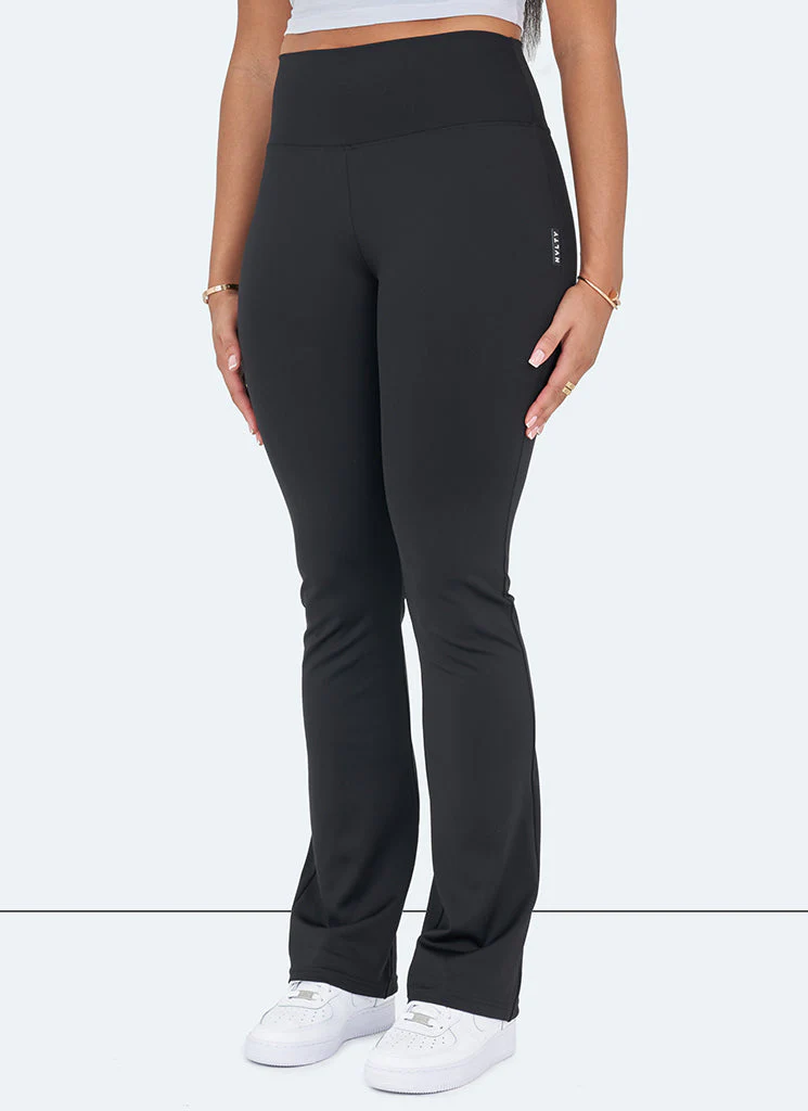 Flare Leggings - Black - Image 4