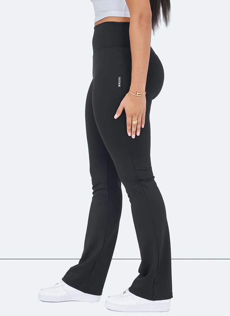 Flare Leggings - Black - Image 6