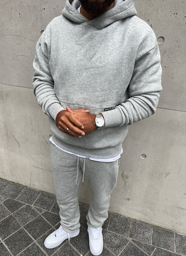 Heavyweight Essential Hoodie - Grey - Image 5