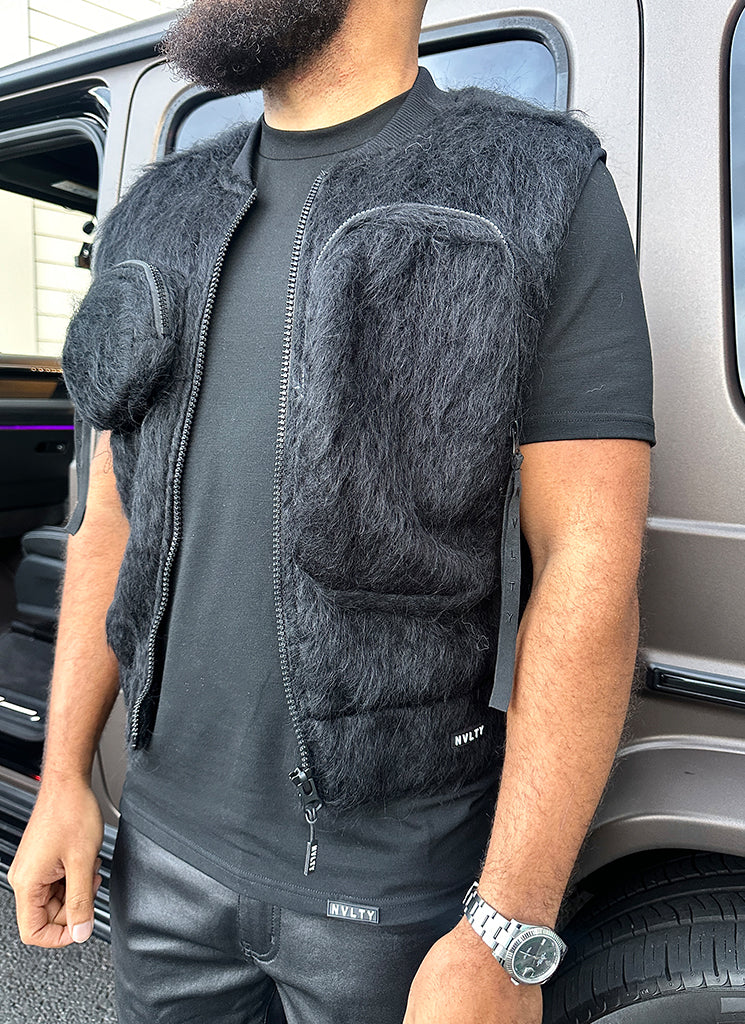 Knit Fitted T-Shirt - Black - Image 6