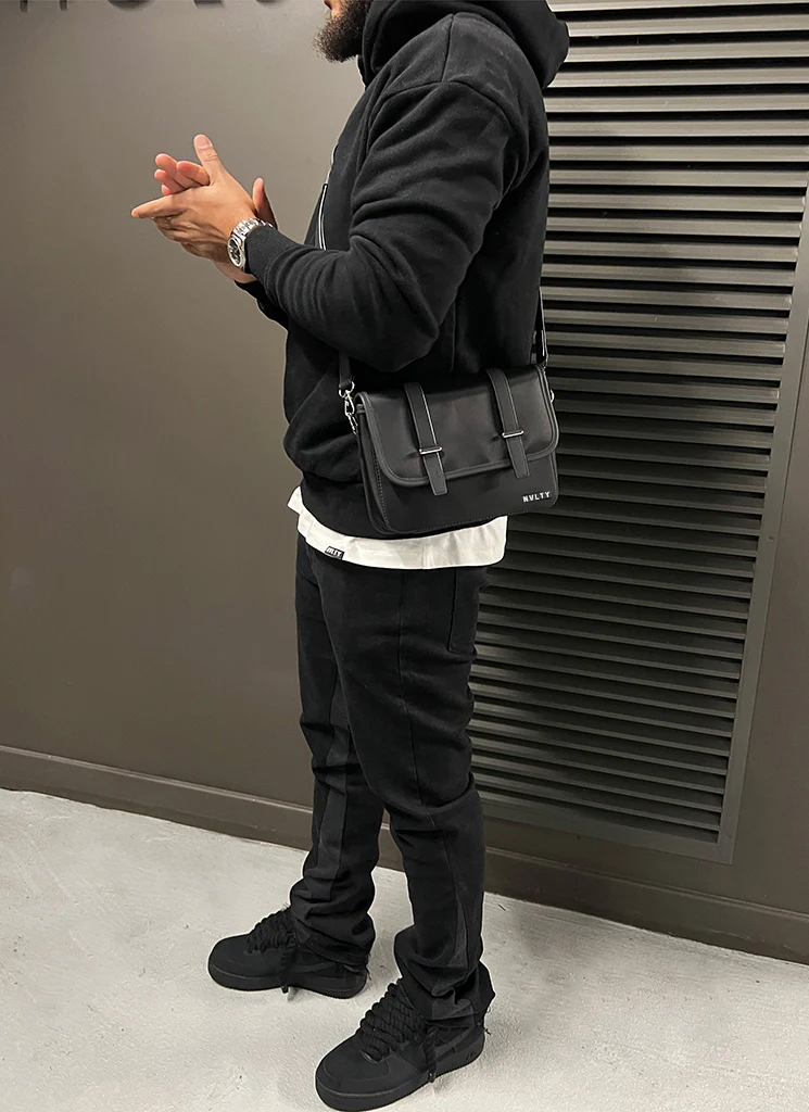 Logo Crossbody Bag - Black - Image 6