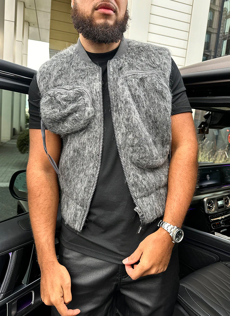 Mohair Multi Pocket Harness - Grey - Image 5