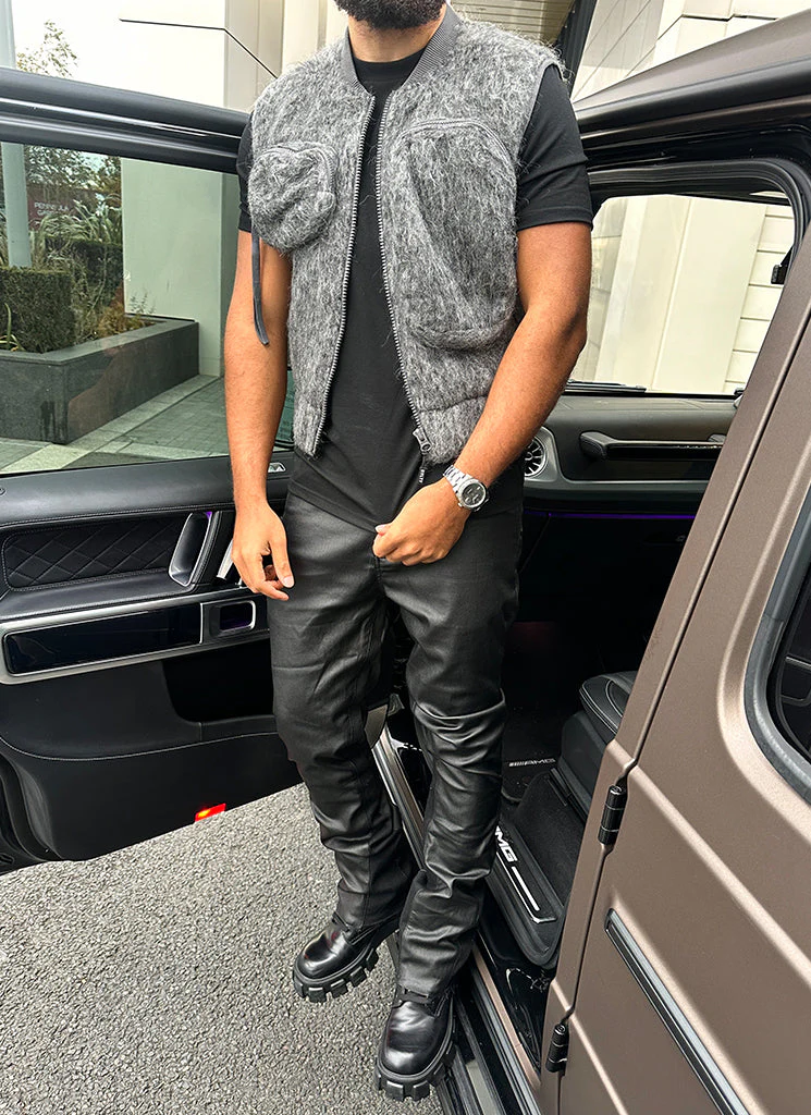 Mohair Multi Pocket Harness - Grey - Image 7