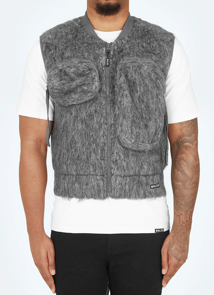 Mohair Multi Pocket Harness - Grey - Image 8