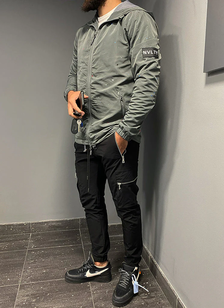 Paint Windbreaker - Charcoal Grey - Image 9