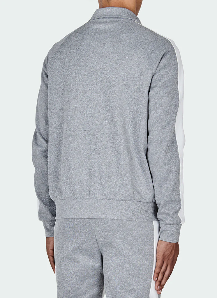 Panelled Track Jacket - Grey/White - Image 4