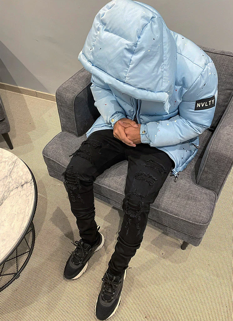 Ripped & Repaired Jeans - Black - Image 7