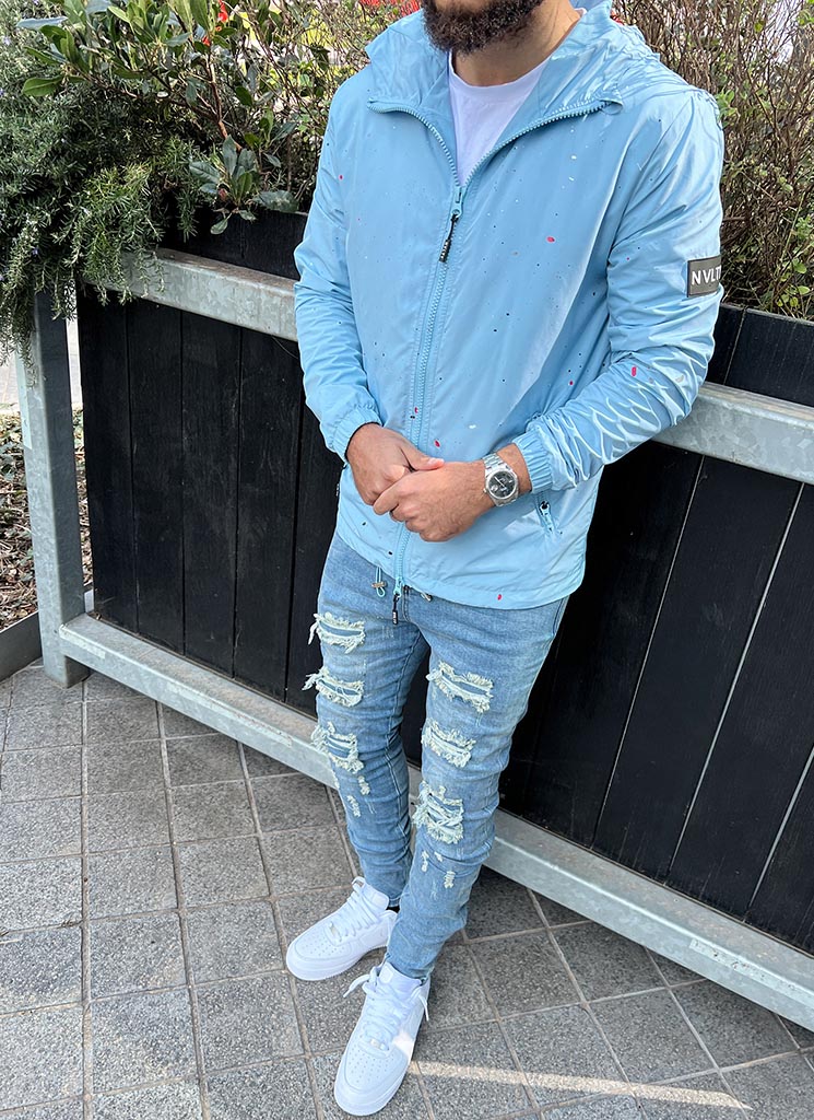 Ripped & Repaired Jeans - Light Blue - Image 6