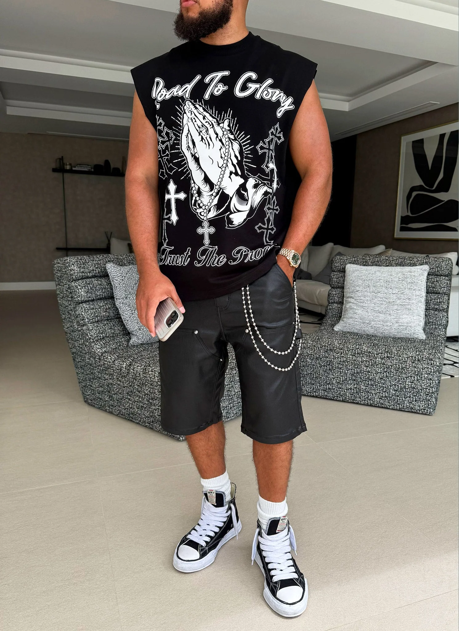 Road To Glory Sleeveless T-Shirt - Black - Image 12