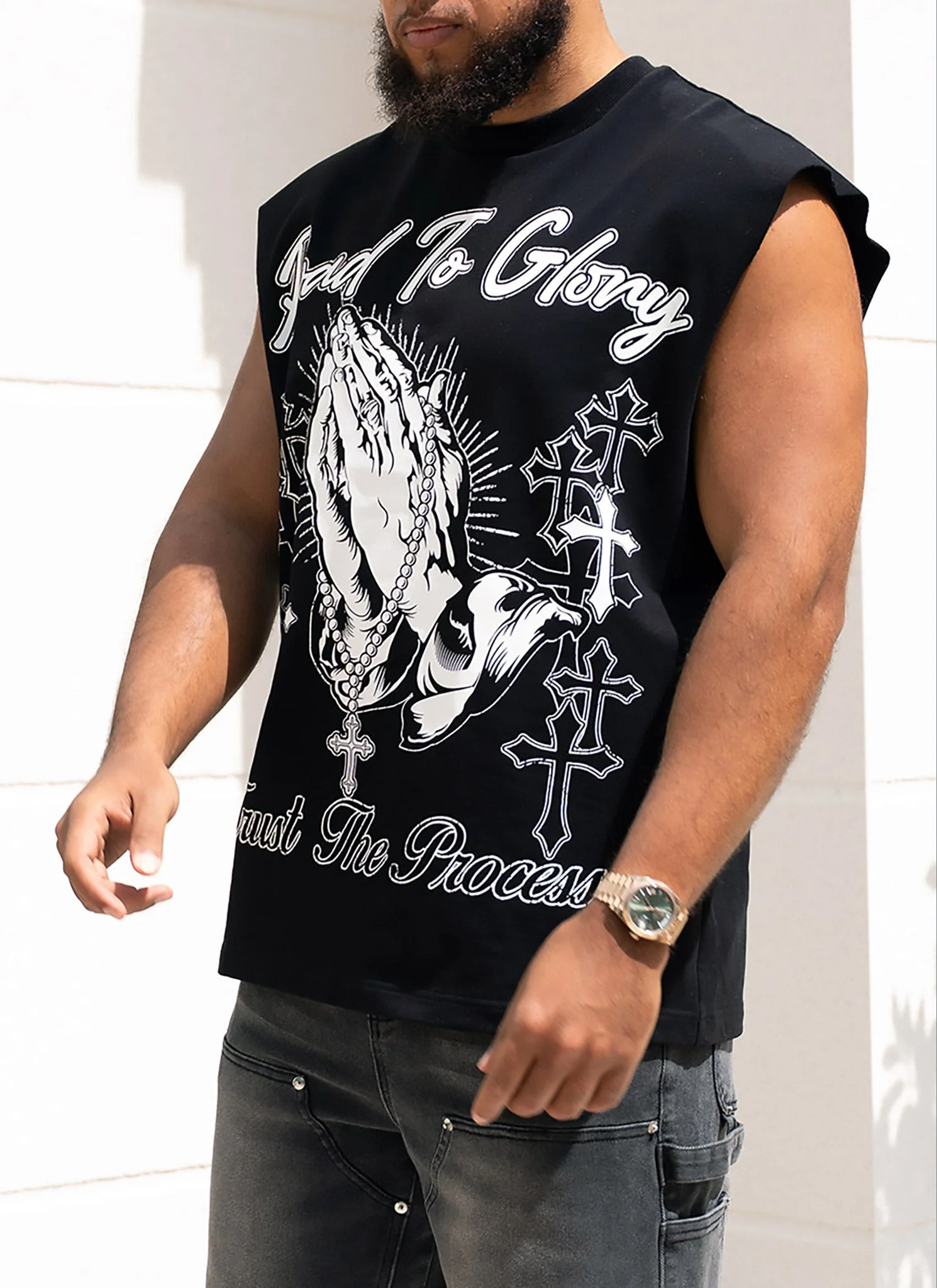 Road To Glory Sleeveless T-Shirt - Black - Image 14