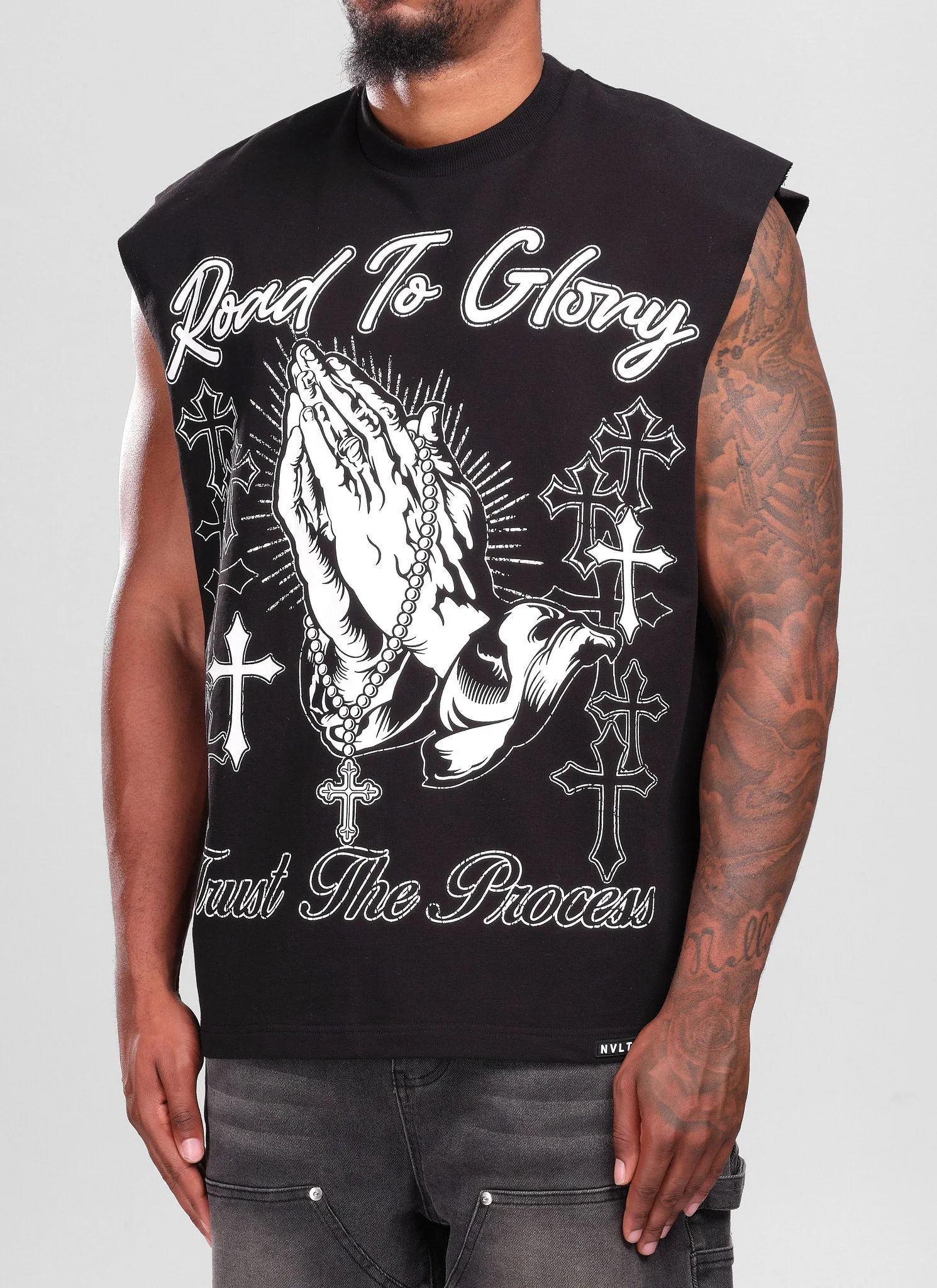 Road To Glory Sleeveless T-Shirt - Black - Image 4