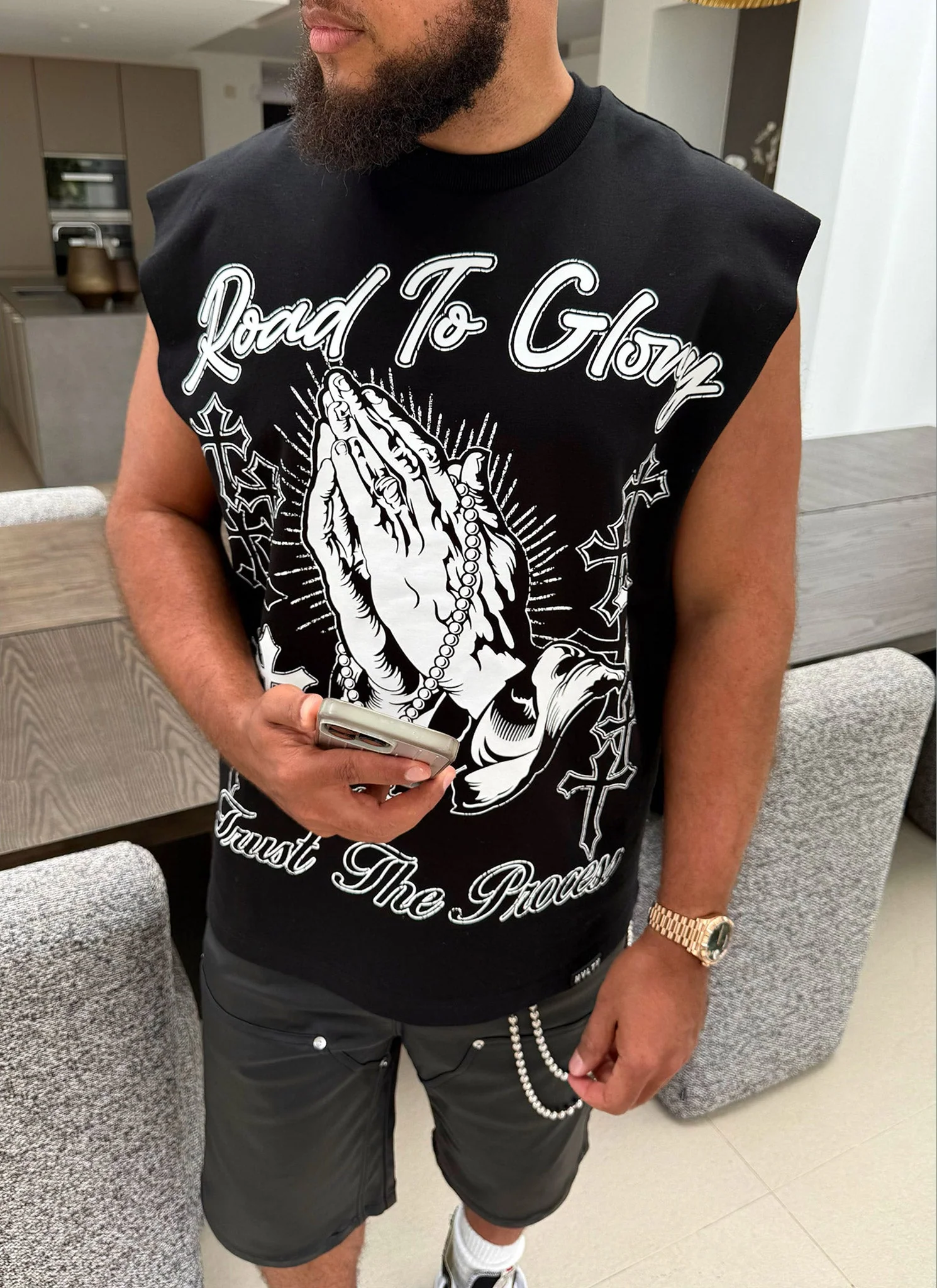 Road To Glory Sleeveless T-Shirt - Black - Image 8