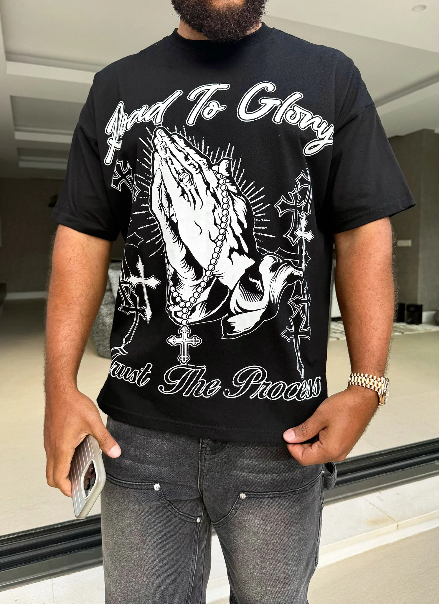 Road To Glory T-Shirt - Black - Image 3