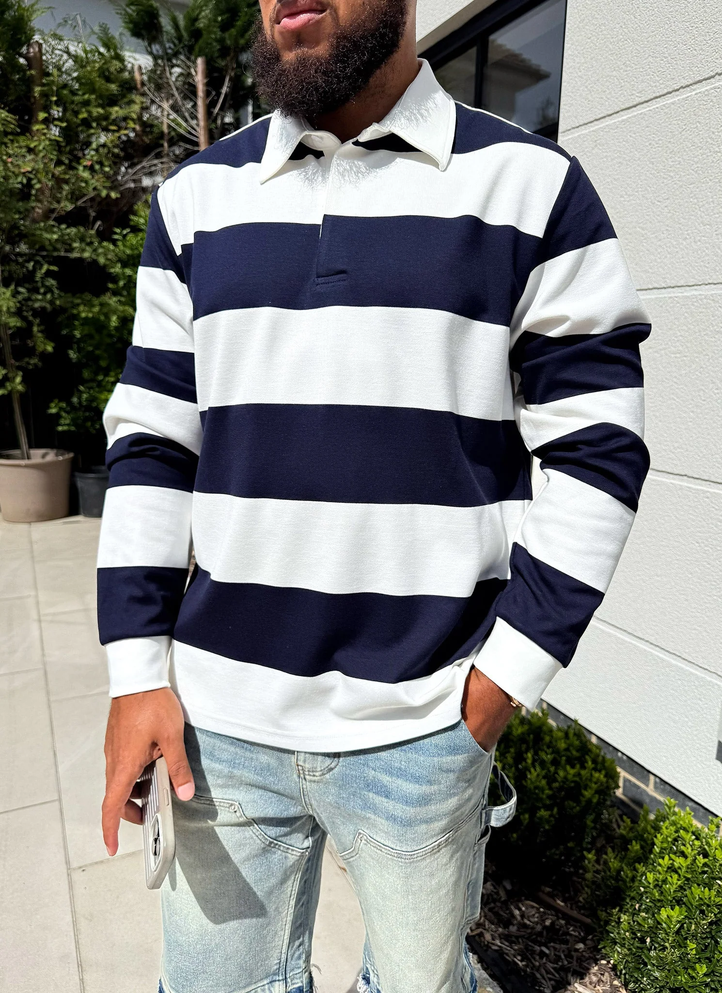 Rugby Shirt - Navy - Image 3