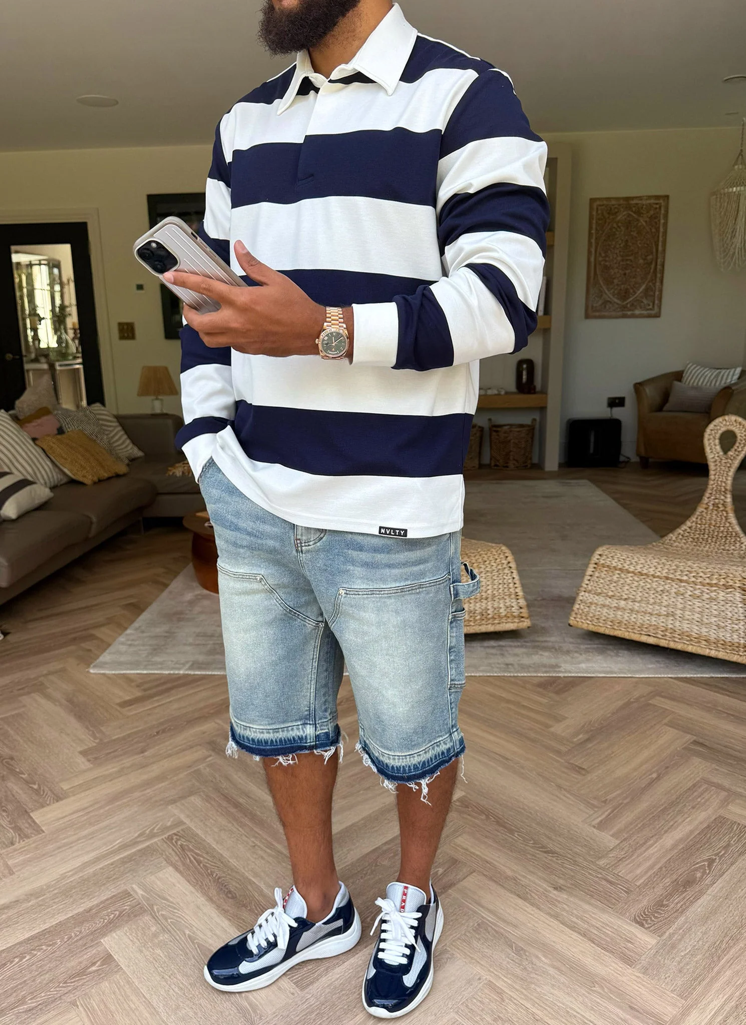 Rugby Shirt - Navy - Image 4