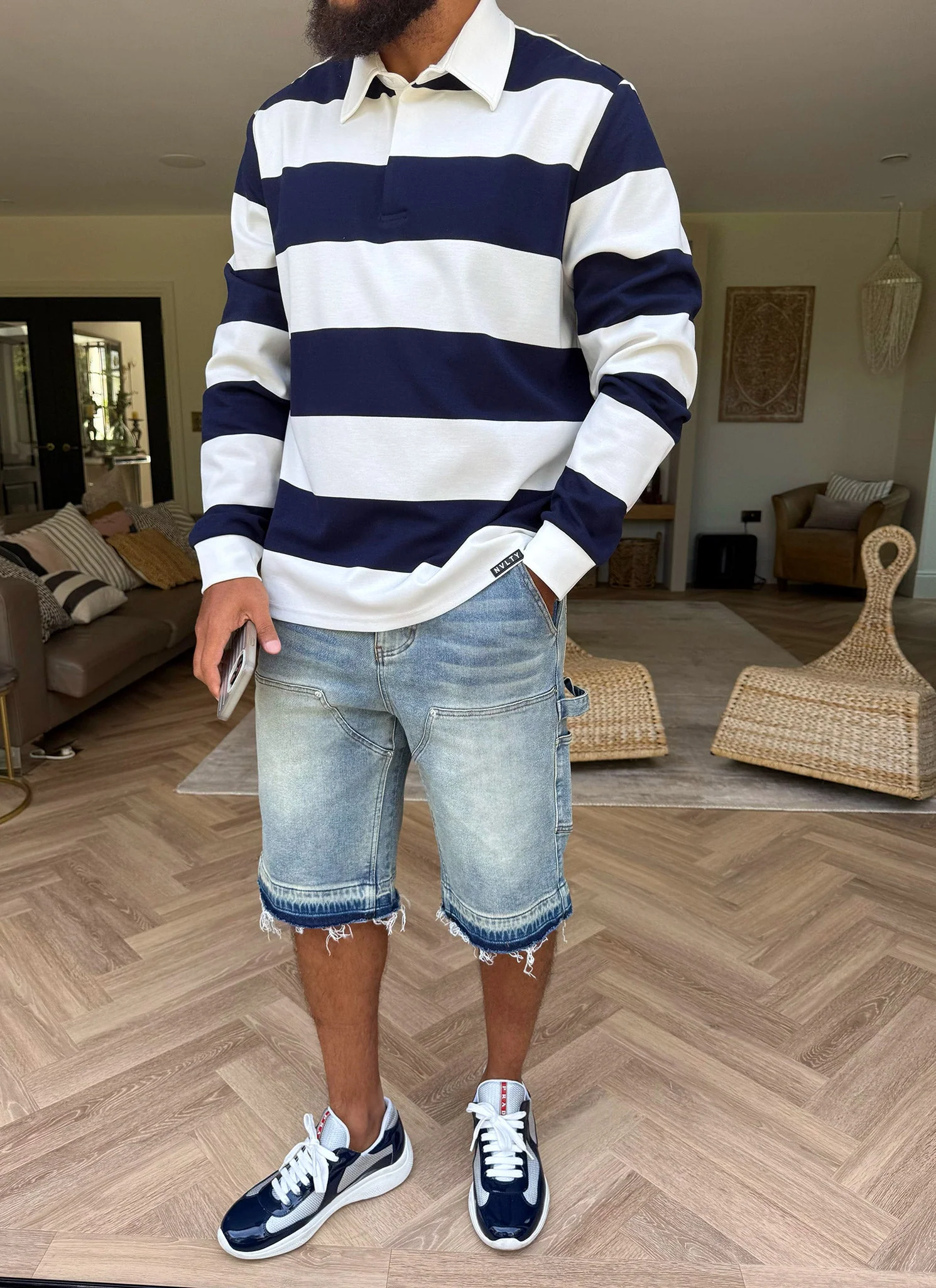 Rugby Shirt - Navy - Image 6