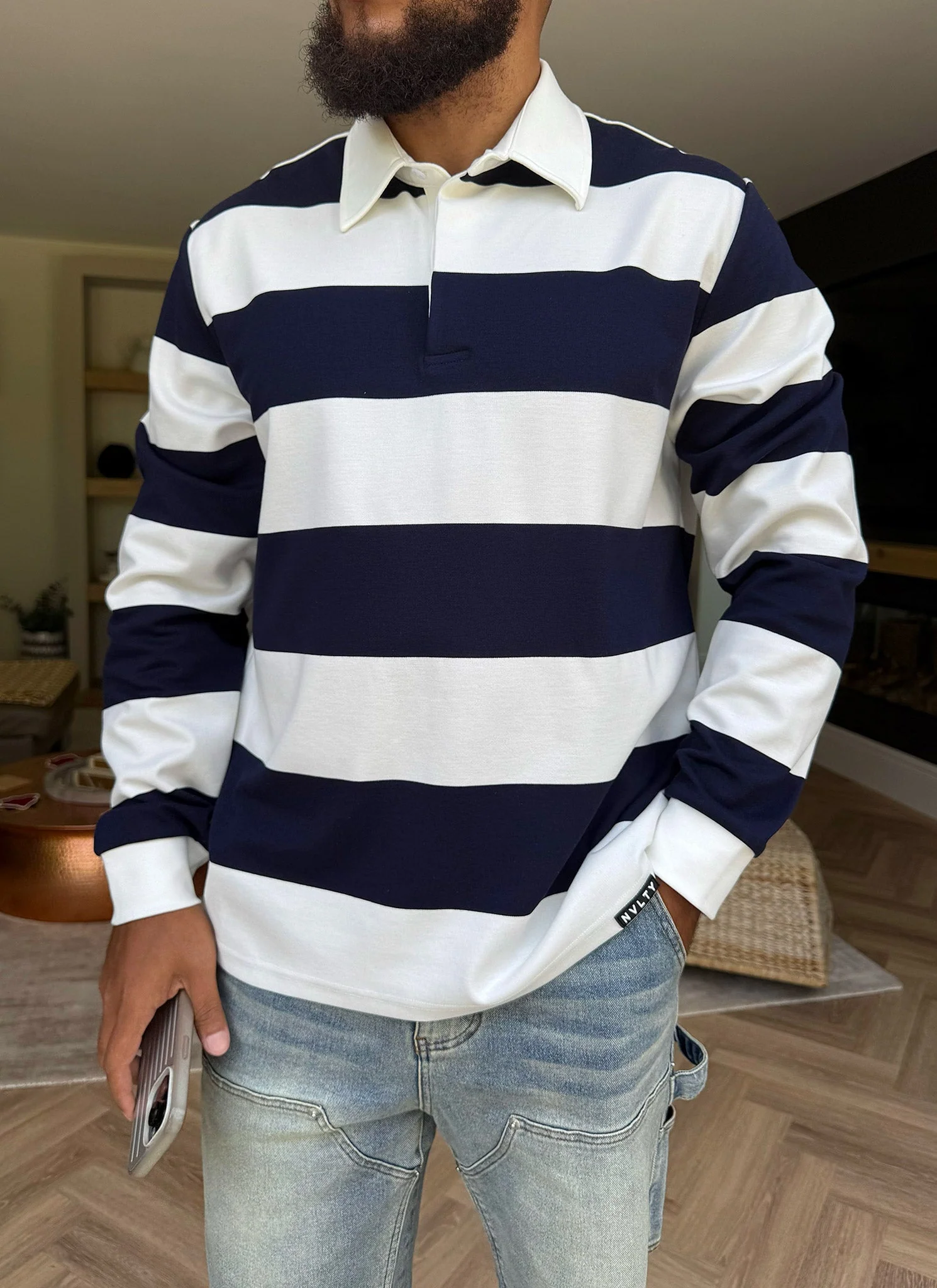 Rugby Shirt - Navy - Image 7