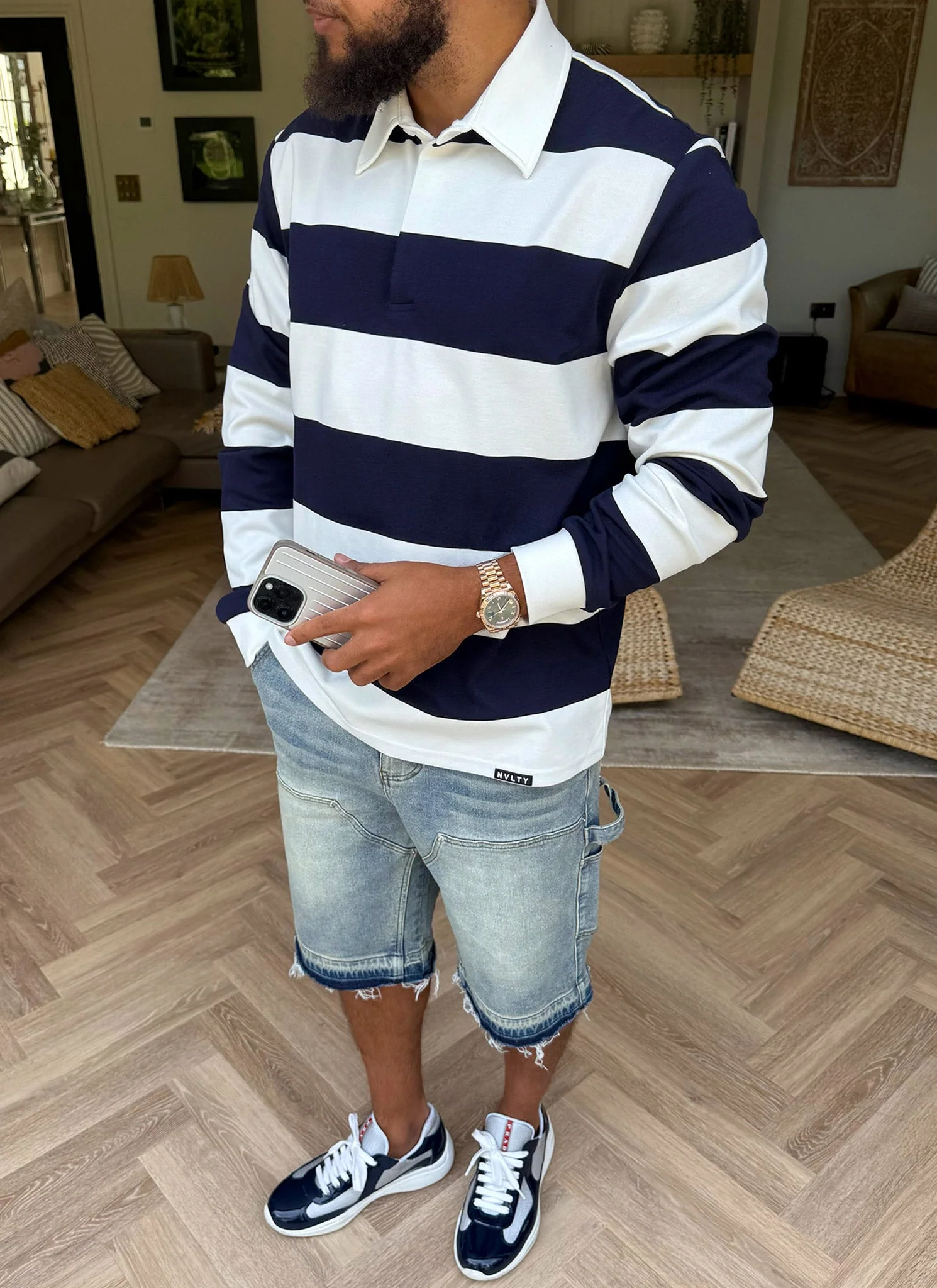 Rugby Shirt - Navy - Image 8