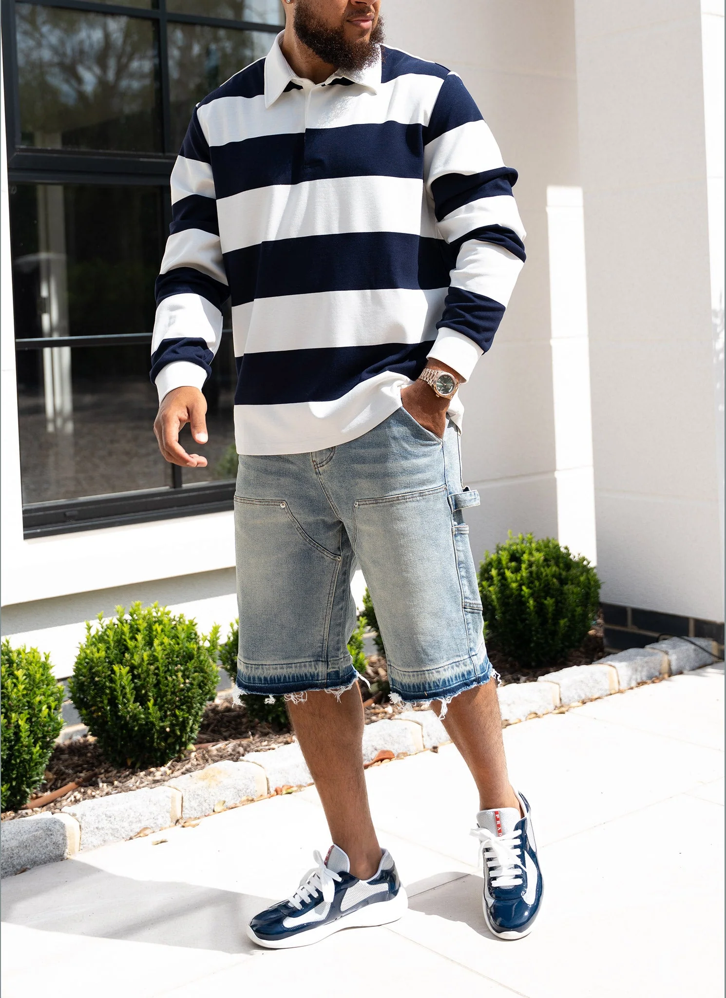 Rugby Shirt - Navy - Image 9