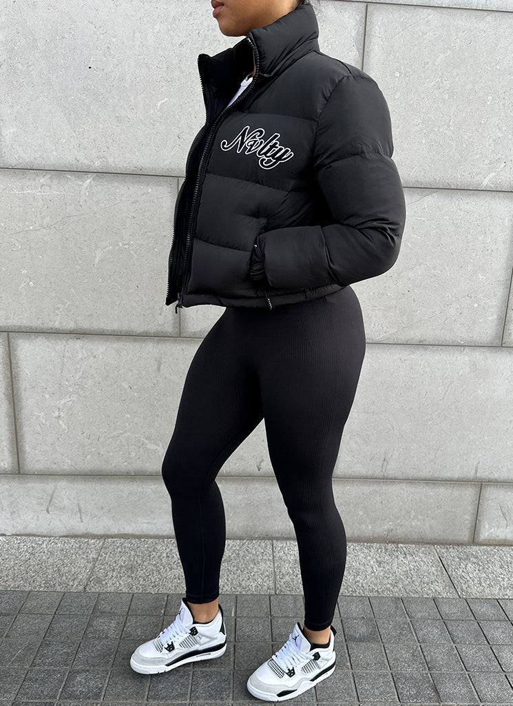 Signature Puffer Jacket - Black - Image 6