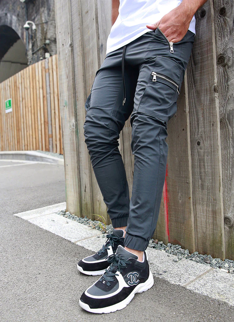 Tactical Track Pants - Charcoal Grey - Image 6