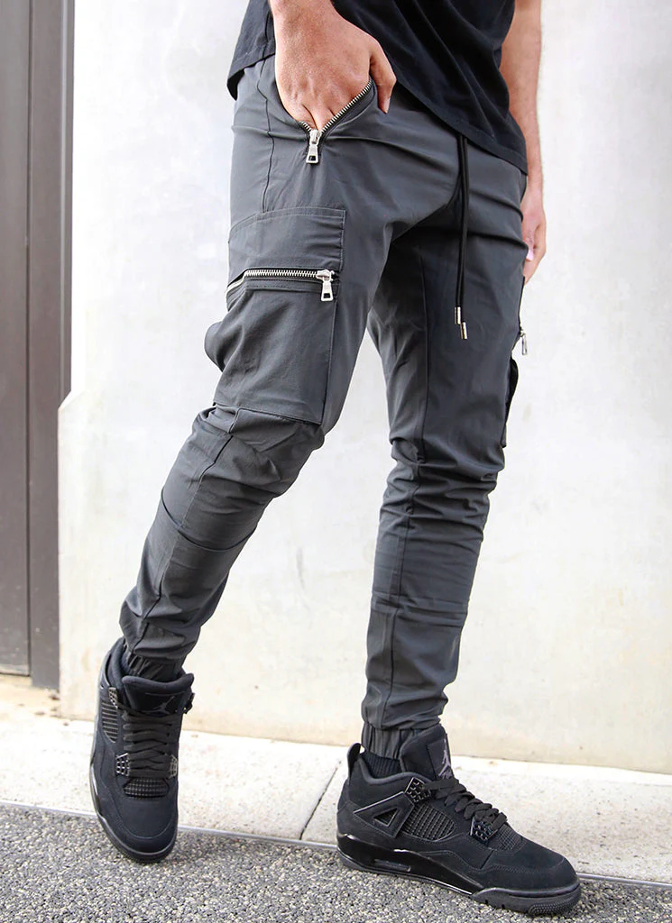 Tactical Track Pants - Charcoal Grey - Image 9