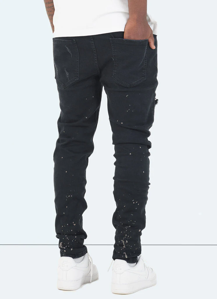 Triple Patchwork Jeans - Black - Image 4