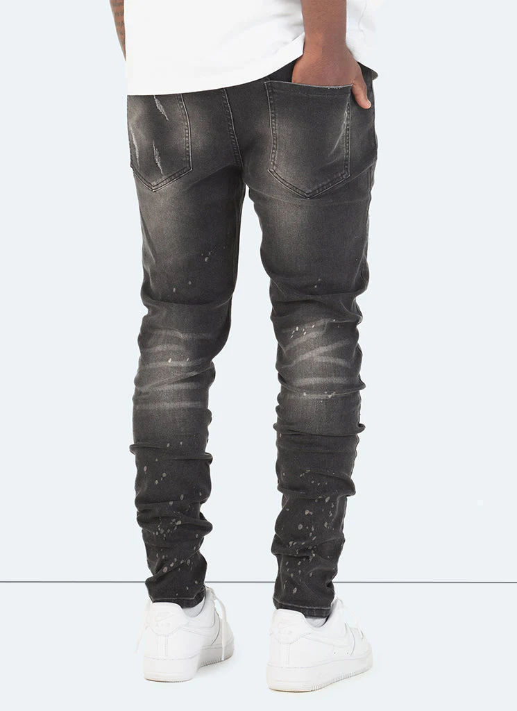 Triple Patchwork Jeans - Grey - Image 4