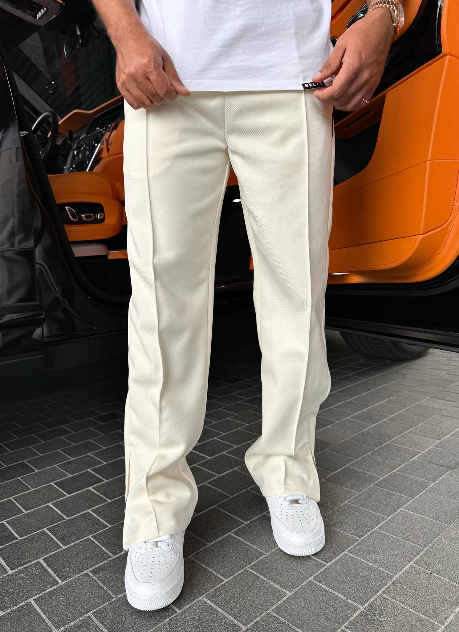 Twill Pleat Pants - Ivory - Image 14