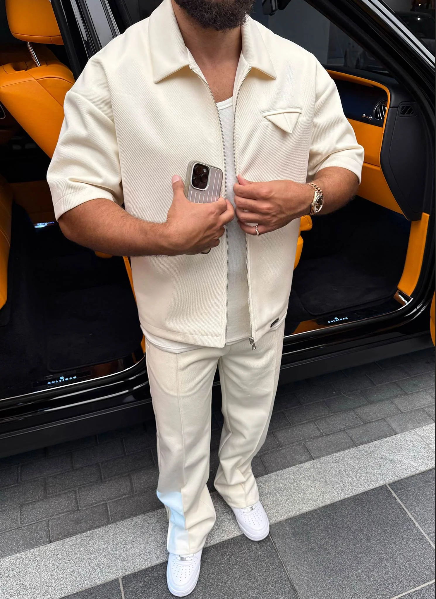 Twill Pleat Pants - Ivory - Image 15