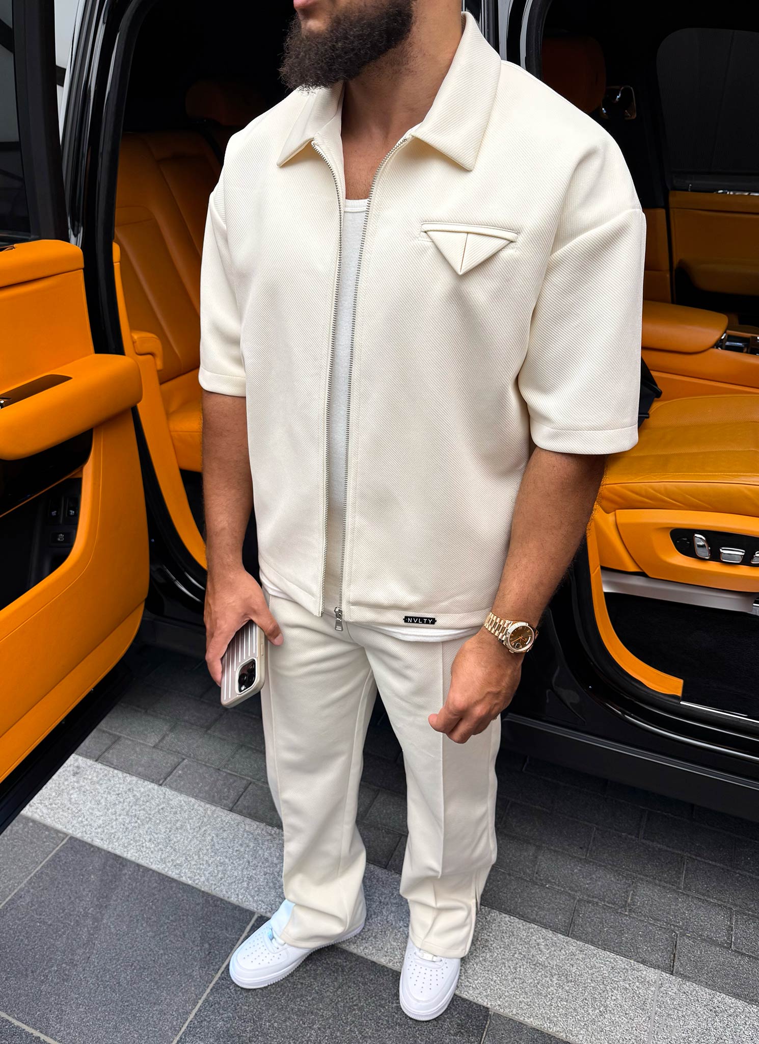 Twill Pleat Pants - Ivory - Image 16