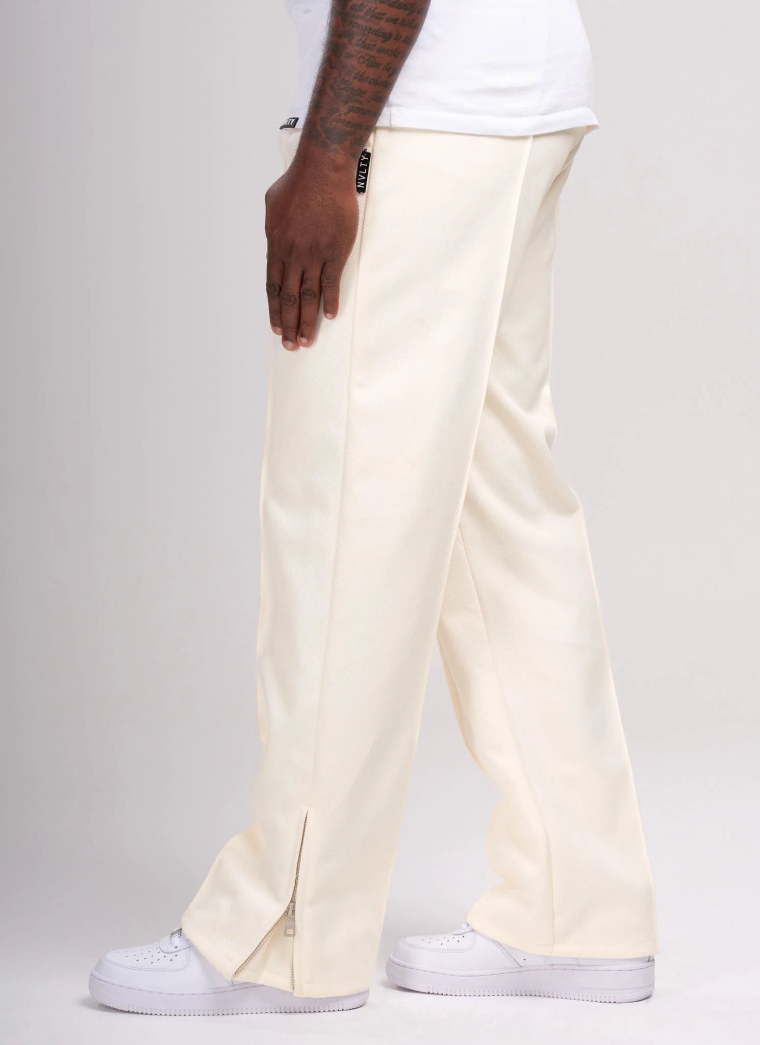 Twill Pleat Pants - Ivory - Image 4