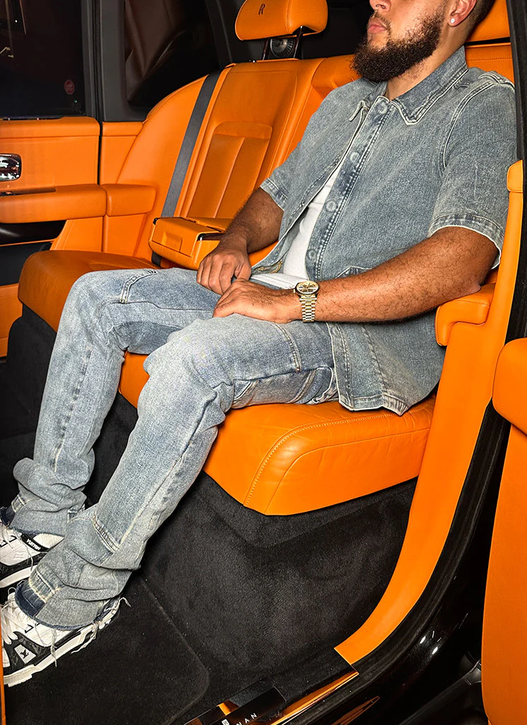 Vintage Carpenter Denim Shirt - Blue - Image 14