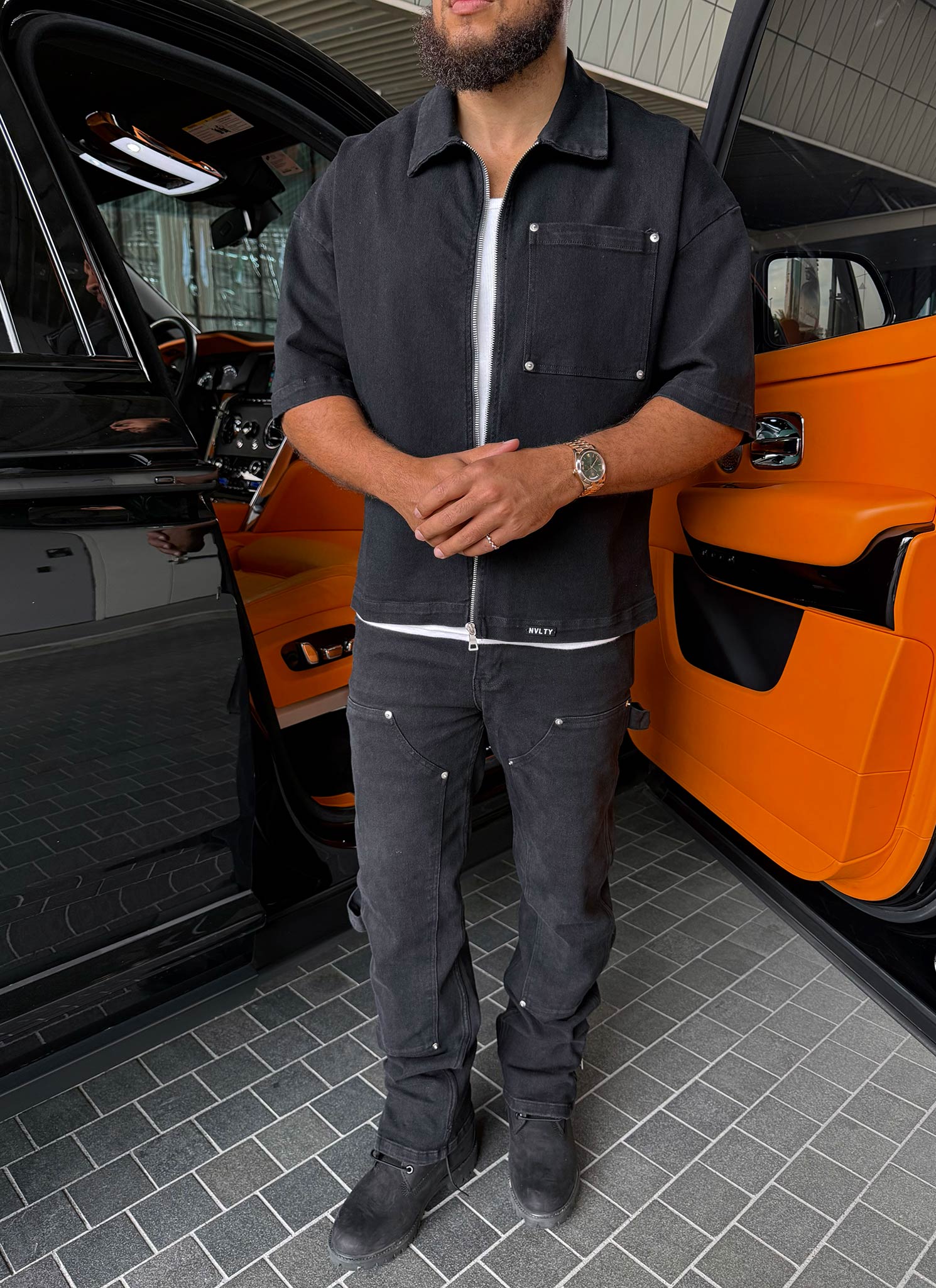 Vintage Carpenter Rivet Jeans - Black - Image 12