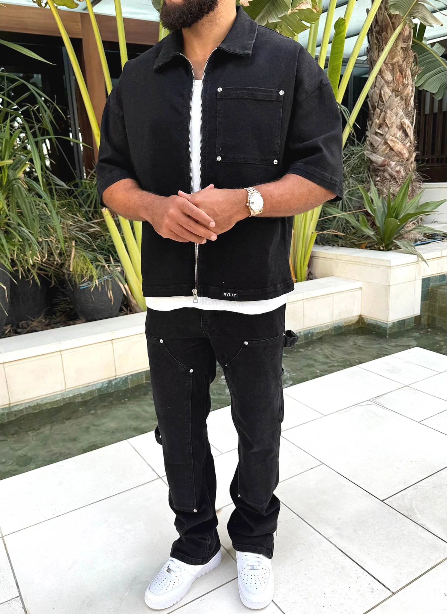 Vintage Carpenter Rivet Jeans - Black - Image 15