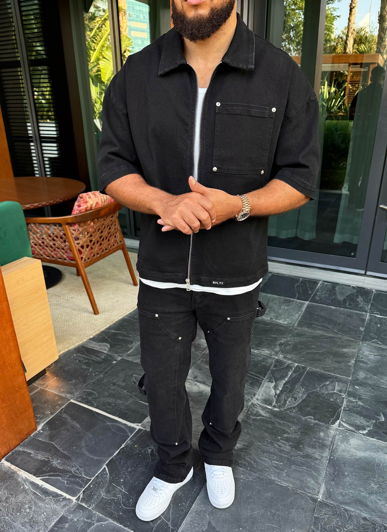 Vintage Carpenter Rivet Jeans - Black - Image 8