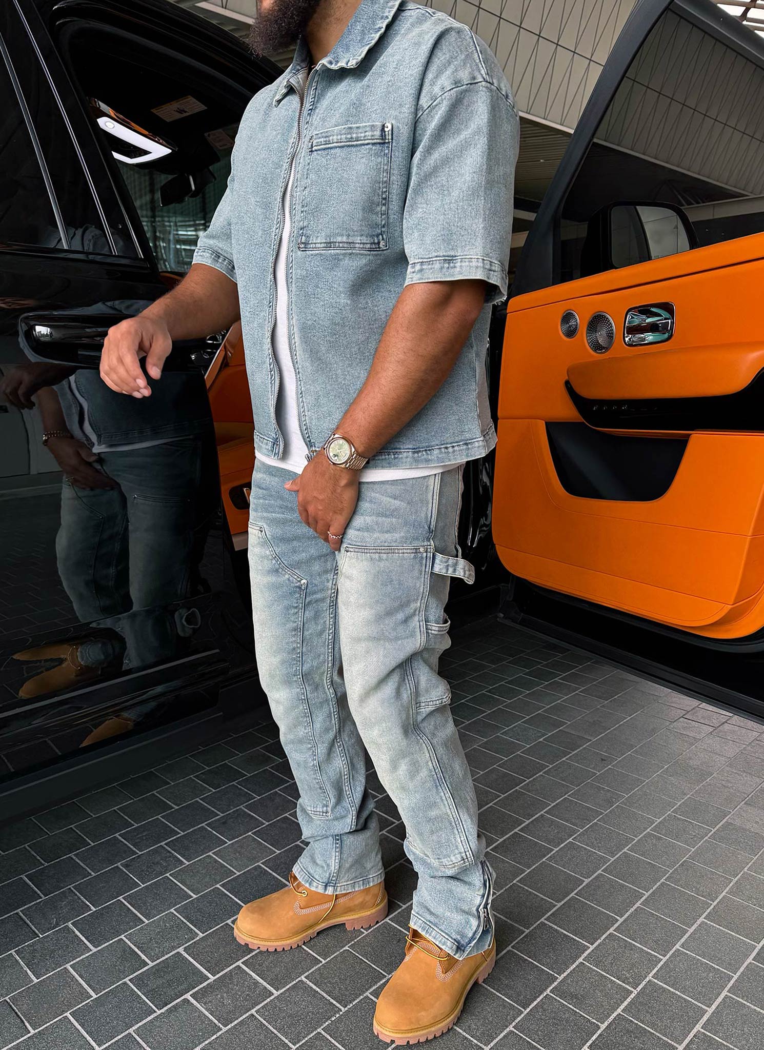 Vintage Carpenter Rivet Jeans - Blue - Image 10