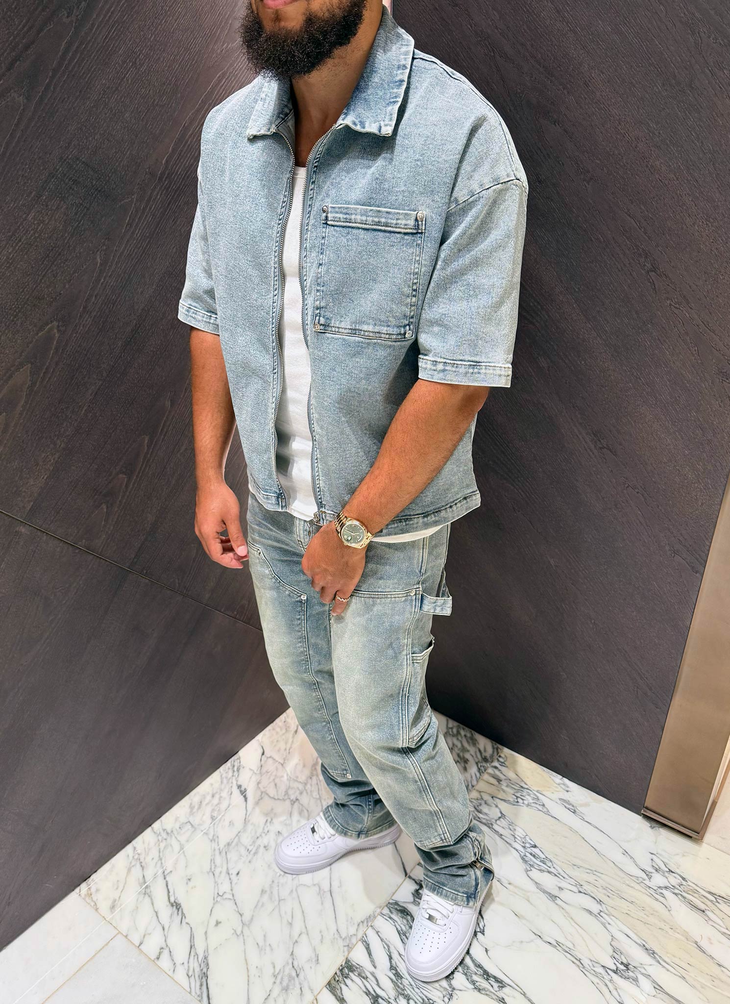 Vintage Carpenter Rivet Jeans - Blue - Image 12