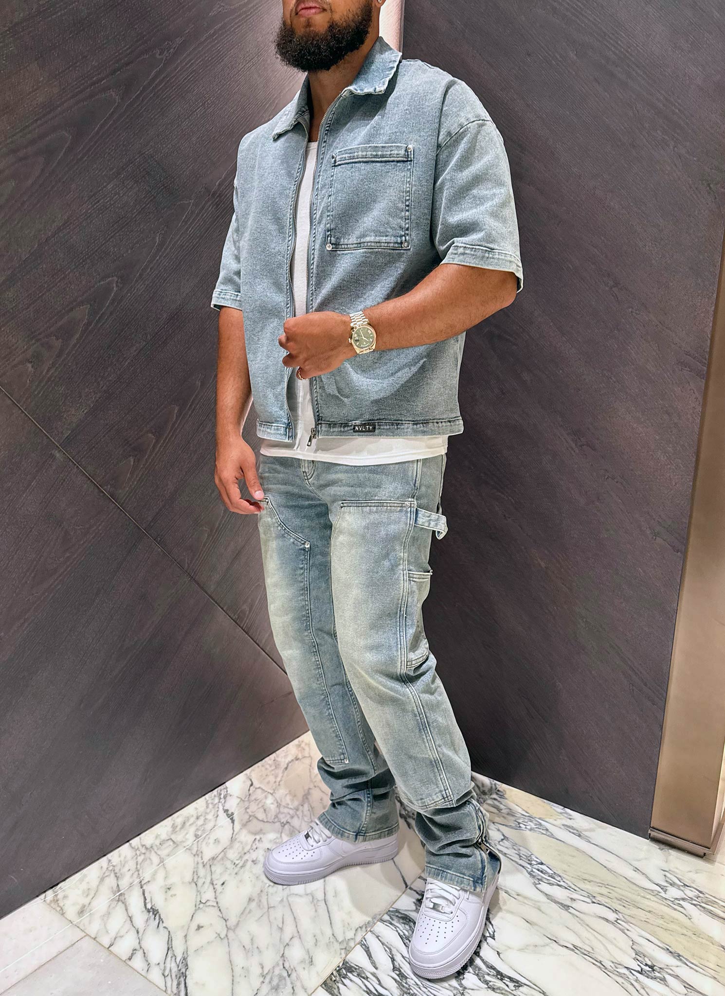 Vintage Carpenter Rivet Jeans - Blue - Image 17