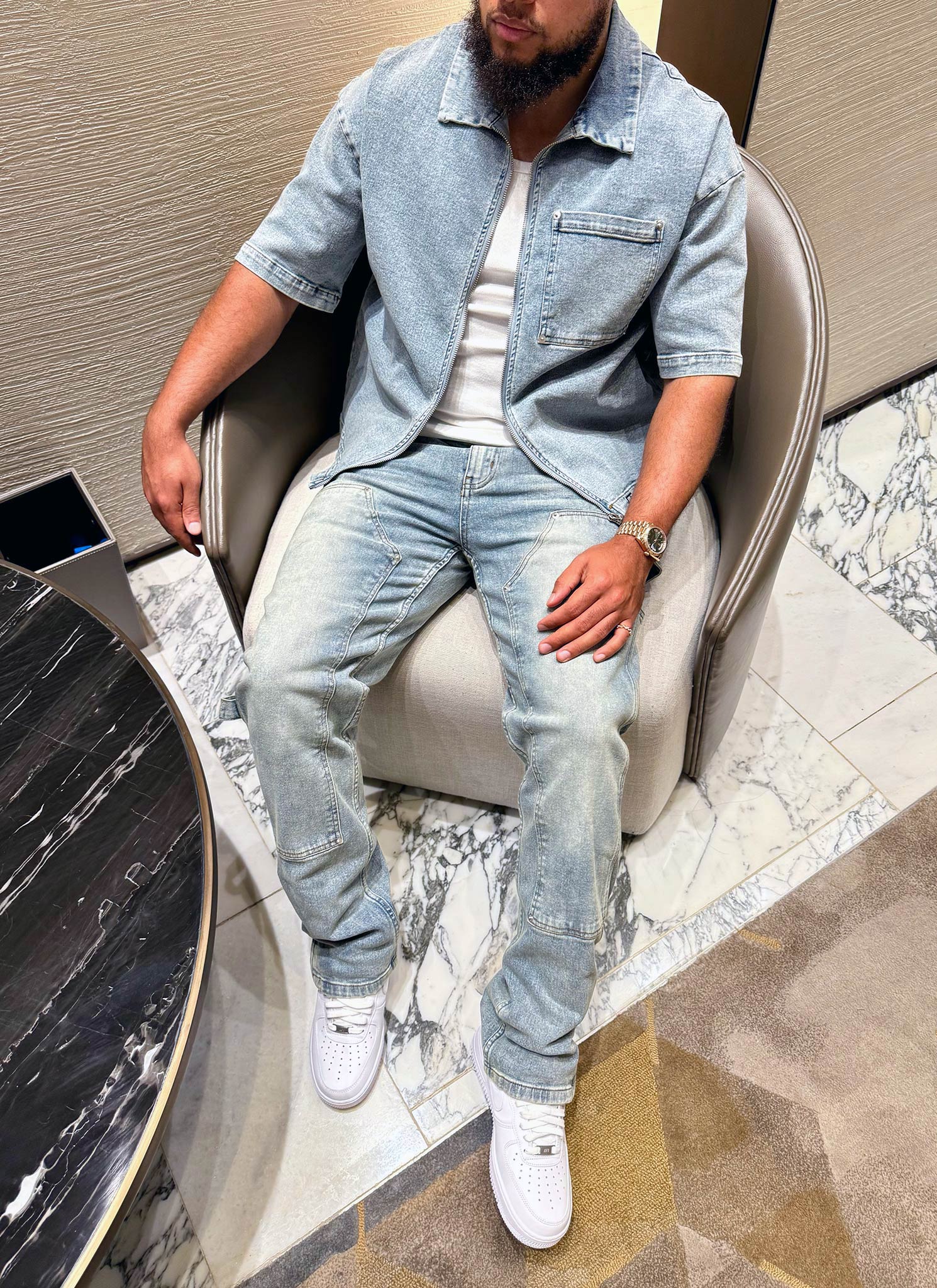 Vintage Carpenter Rivet Jeans - Blue - Image 9