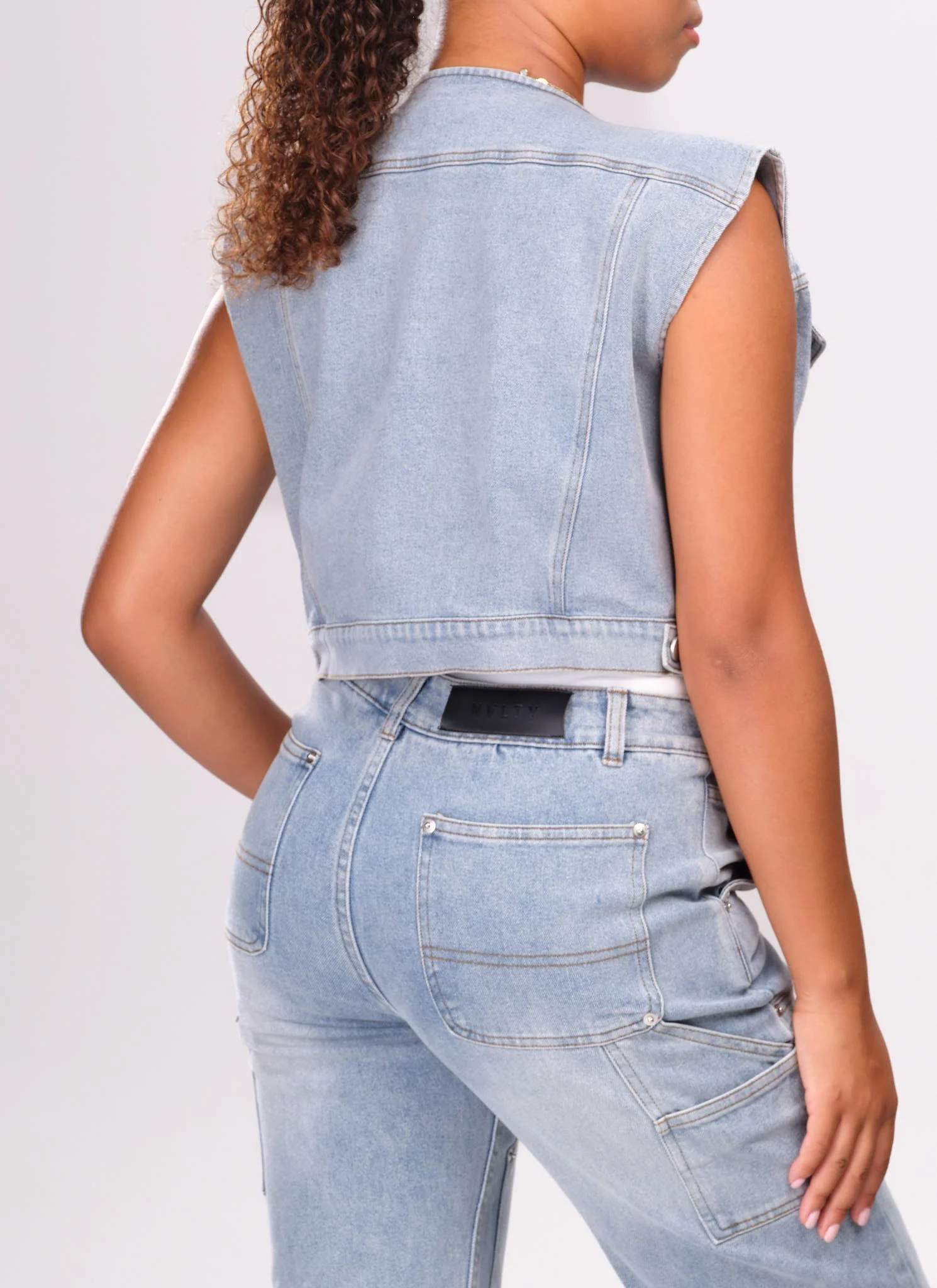 Vintage Denim Vest - Blue - Image 3