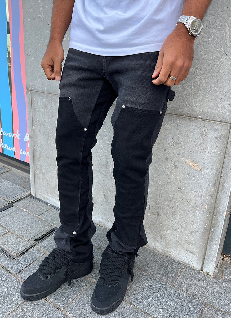 Vintage Flare Carpenter Jeans - Black - Image 5