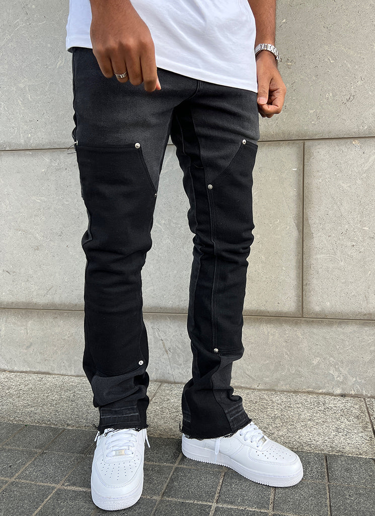 Vintage Flare Carpenter Jeans - Black - Image 8