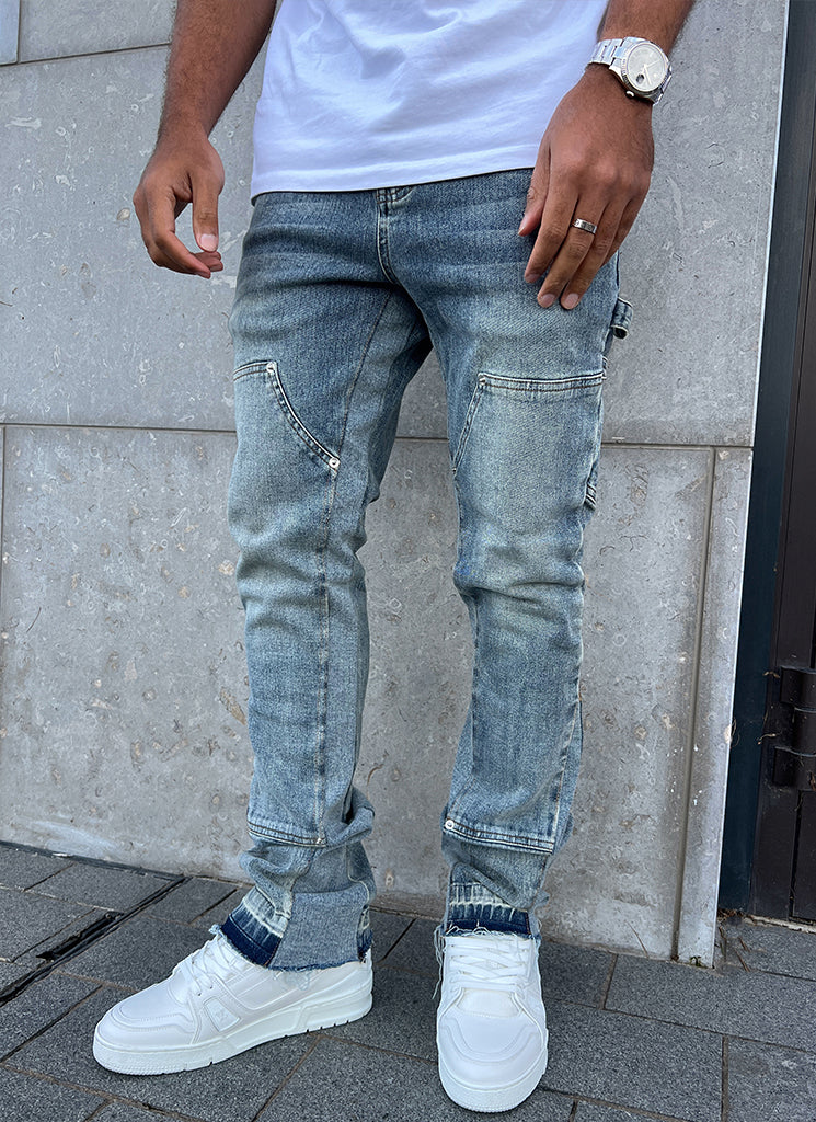 Vintage Flare Carpenter Jeans - Blue - Image 10