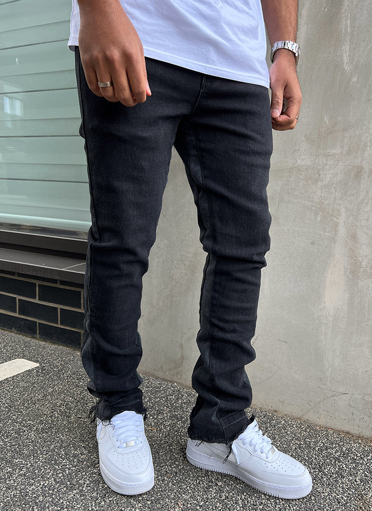 Vintage Flare Jeans - Black - Image 10